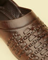 alt message - Manyavar Men Dark Brown Loafer Style Shoes image number 1